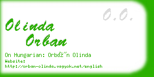 olinda orban business card